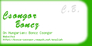 csongor boncz business card